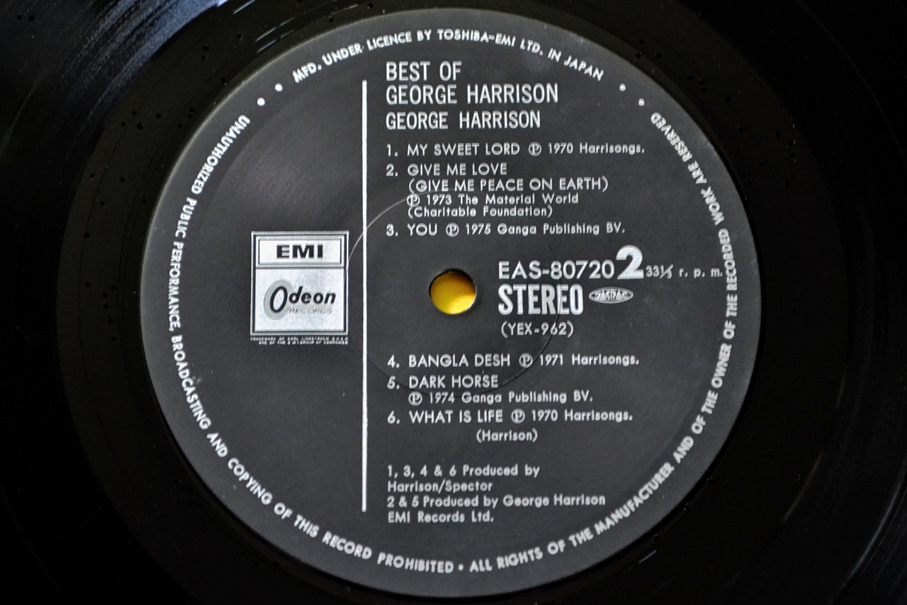 George Harrison – The Best Of George Harrison (Vinyl) Original Japanese PressingEMI / Odeon Records (1976)